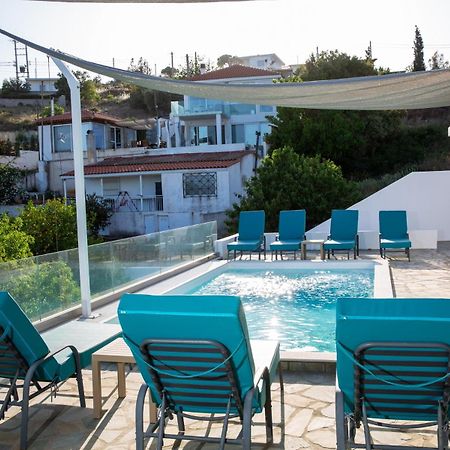 Villa Luna Private Heated Hydro Pool Bbq Beach 4Min Agia Marina Mikrolimanou Exteriör bild