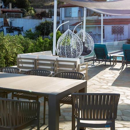 Villa Luna Private Heated Hydro Pool Bbq Beach 4Min Agia Marina Mikrolimanou Exteriör bild