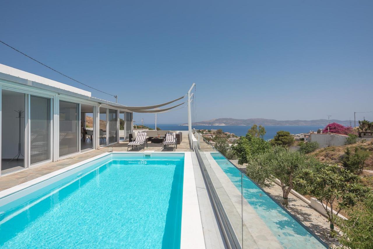 Villa Luna Private Heated Hydro Pool Bbq Beach 4Min Agia Marina Mikrolimanou Exteriör bild