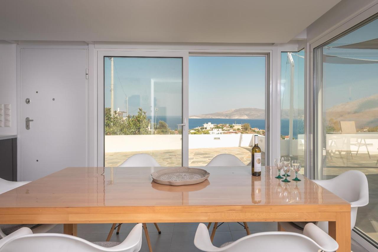 Villa Luna Private Heated Hydro Pool Bbq Beach 4Min Agia Marina Mikrolimanou Exteriör bild
