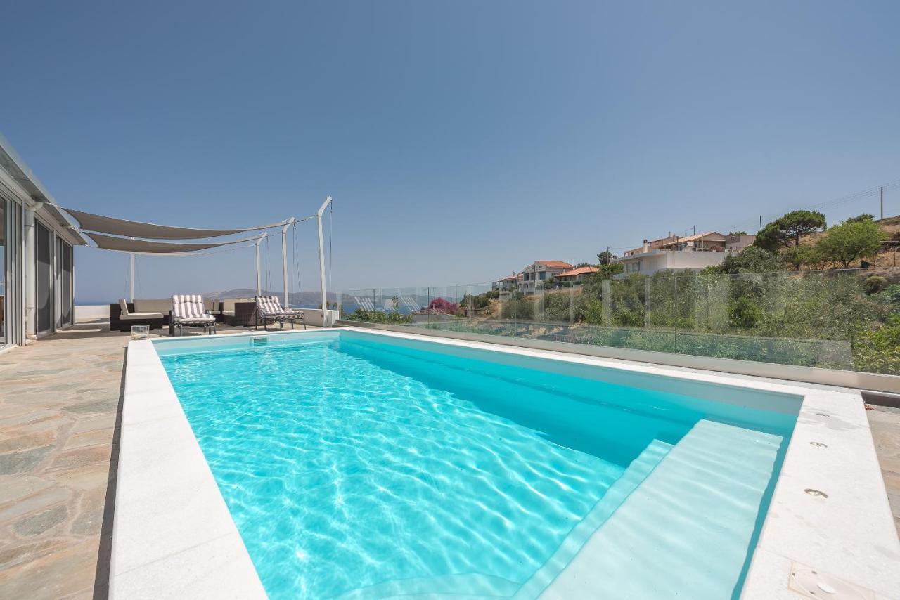 Villa Luna Private Heated Hydro Pool Bbq Beach 4Min Agia Marina Mikrolimanou Exteriör bild