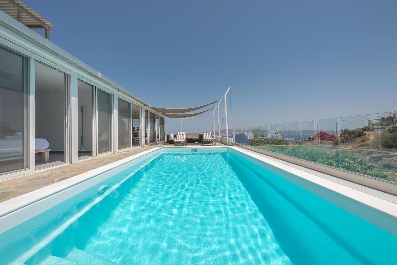 Villa Luna Private Heated Hydro Pool Bbq Beach 4Min Agia Marina Mikrolimanou Exteriör bild