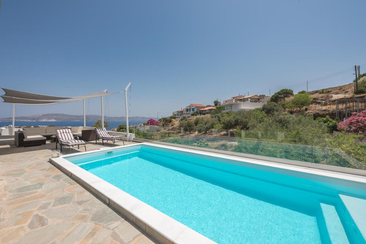Villa Luna Private Heated Hydro Pool Bbq Beach 4Min Agia Marina Mikrolimanou Exteriör bild