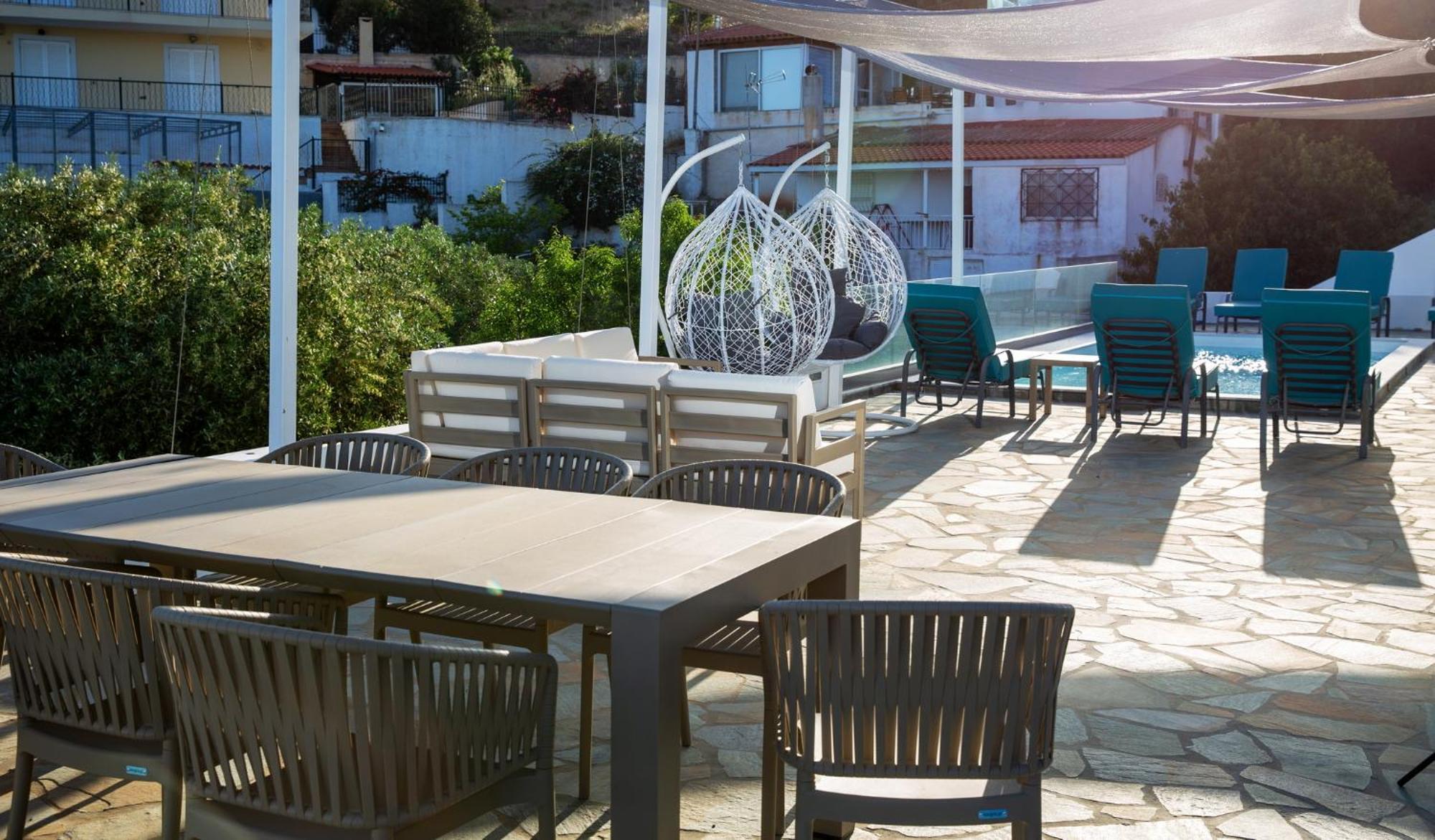 Villa Luna Private Heated Hydro Pool Bbq Beach 4Min Agia Marina Mikrolimanou Exteriör bild